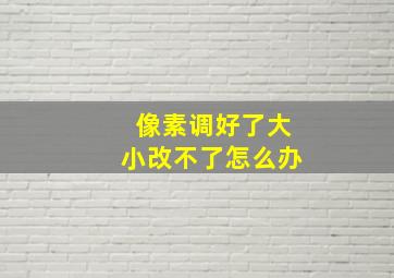 像素调好了大小改不了怎么办