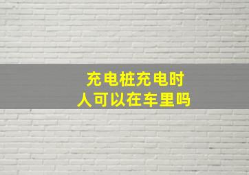 充电桩充电时人可以在车里吗