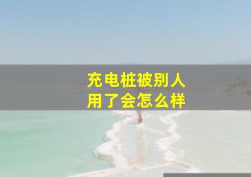 充电桩被别人用了会怎么样