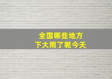 全国哪些地方下大雨了呢今天