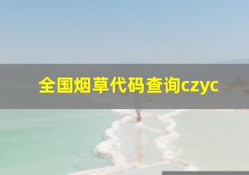 全国烟草代码查询czyc