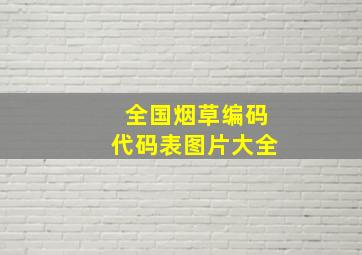 全国烟草编码代码表图片大全