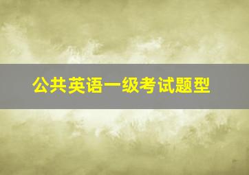 公共英语一级考试题型