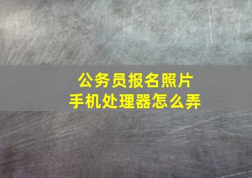 公务员报名照片手机处理器怎么弄