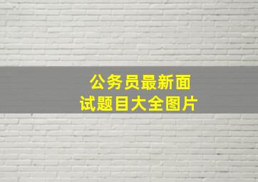 公务员最新面试题目大全图片