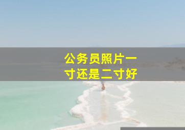 公务员照片一寸还是二寸好