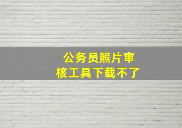 公务员照片审核工具下载不了