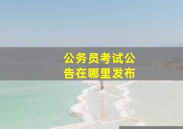 公务员考试公告在哪里发布