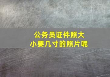 公务员证件照大小要几寸的照片呢