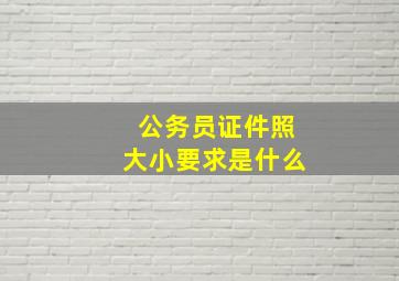 公务员证件照大小要求是什么