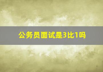 公务员面试是3比1吗