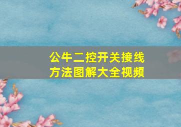 公牛二控开关接线方法图解大全视频