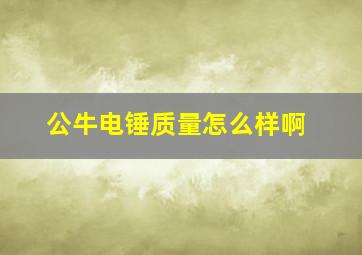 公牛电锤质量怎么样啊