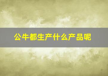 公牛都生产什么产品呢