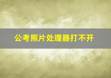 公考照片处理器打不开