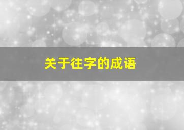 关于往字的成语