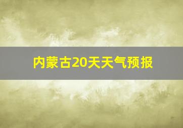 内蒙古20天天气预报