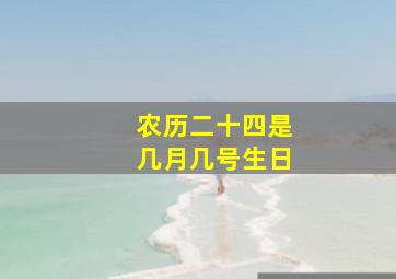 农历二十四是几月几号生日