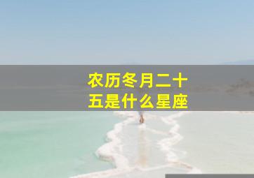 农历冬月二十五是什么星座