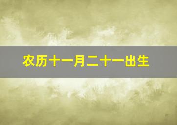 农历十一月二十一出生