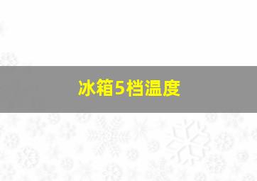 冰箱5档温度