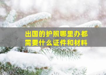 出国的护照哪里办都需要什么证件和材料