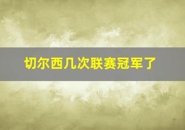 切尔西几次联赛冠军了