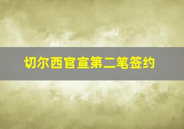 切尔西官宣第二笔签约