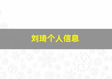 刘琦个人信息