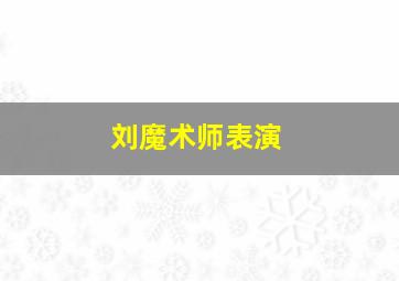 刘魔术师表演