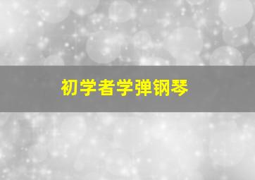 初学者学弹钢琴