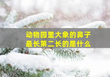 动物园里大象的鼻子最长第二长的是什么