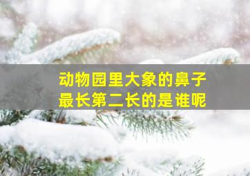 动物园里大象的鼻子最长第二长的是谁呢