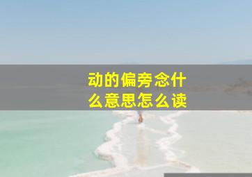 动的偏旁念什么意思怎么读