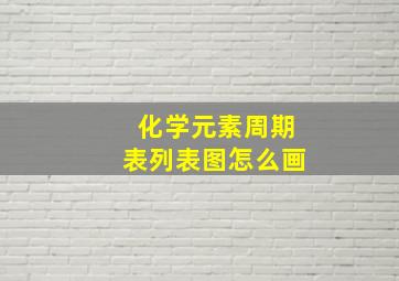 化学元素周期表列表图怎么画