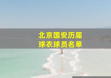 北京国安历届球衣球员名单