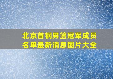 北京首钢男篮冠军成员名单最新消息图片大全