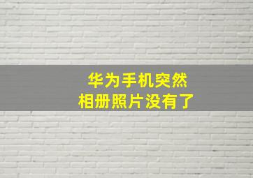 华为手机突然相册照片没有了