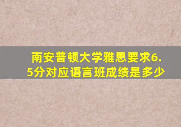 南安普顿大学雅思要求6.5分对应语言班成绩是多少