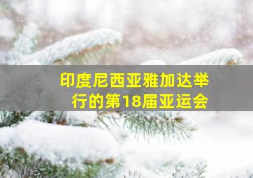 印度尼西亚雅加达举行的第18届亚运会