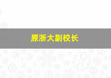 原浙大副校长