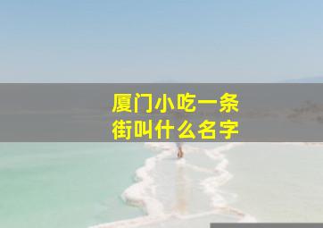 厦门小吃一条街叫什么名字