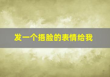 发一个捂脸的表情给我