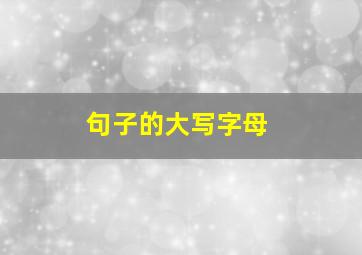 句子的大写字母