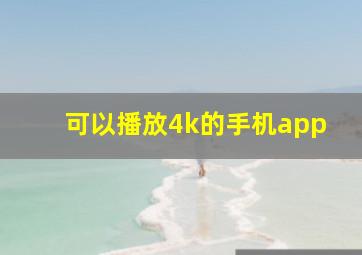 可以播放4k的手机app