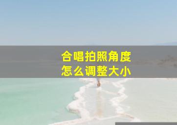 合唱拍照角度怎么调整大小