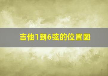 吉他1到6弦的位置图