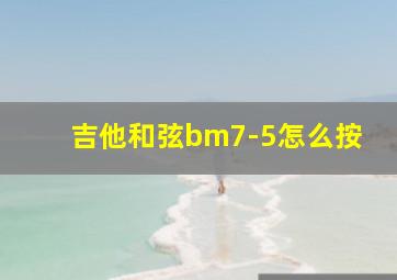 吉他和弦bm7-5怎么按