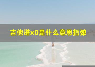 吉他谱x0是什么意思指弹