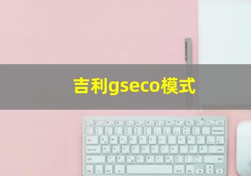 吉利gseco模式